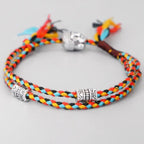 Braided Tibetan Good Luck Bracelet orange