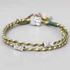 Braided Tibetan Good Luck Bracelet green