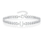 Initial twisted bracelet u