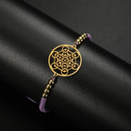 Women's Colorful Bracelet Metatron's Cube Purple