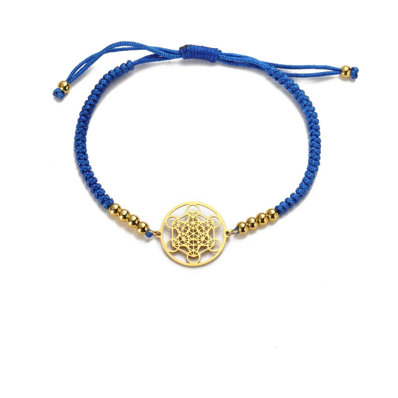Women's Colorful Bracelet Metatron's Cube Blue