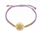Women's Colorful Bracelet Metatron's Cube Purple