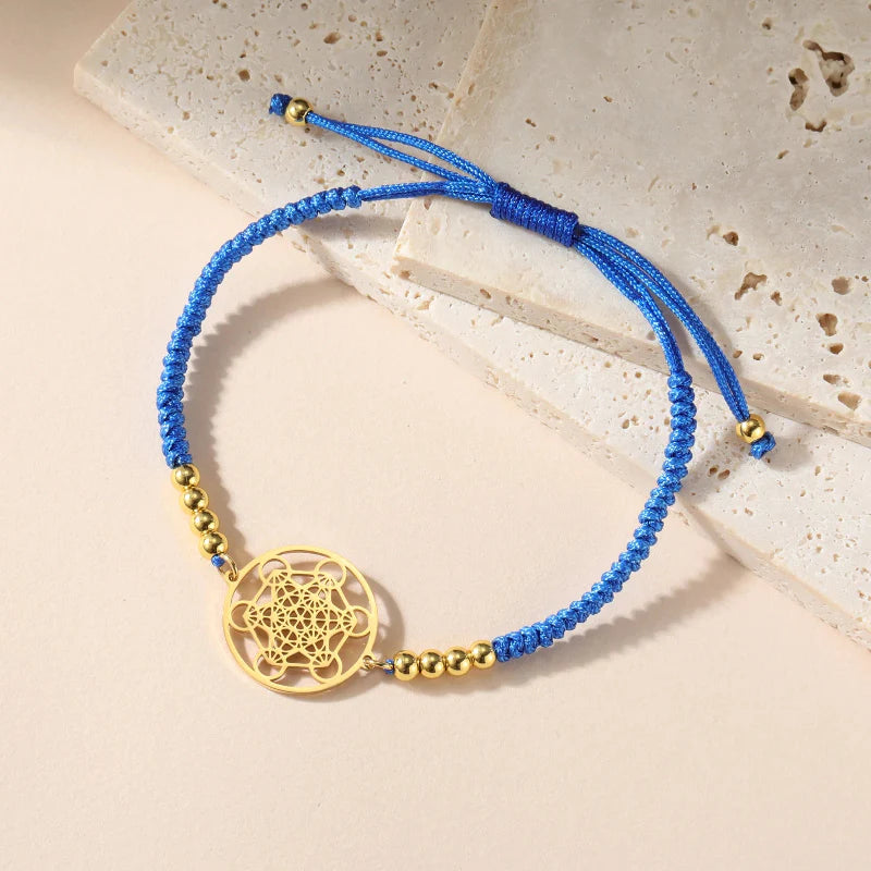 Women's Colorful Bracelet Metatron's Cube Blue