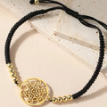 Women's Colorful Bracelet Metatron's Cube Black