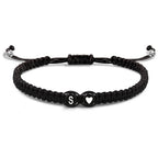 Braided initial bracelet s