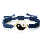 Braided Yin Yang Bracelet blue and gold