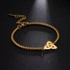 Trinity Knot Irish Triquetra Bracelet Gold