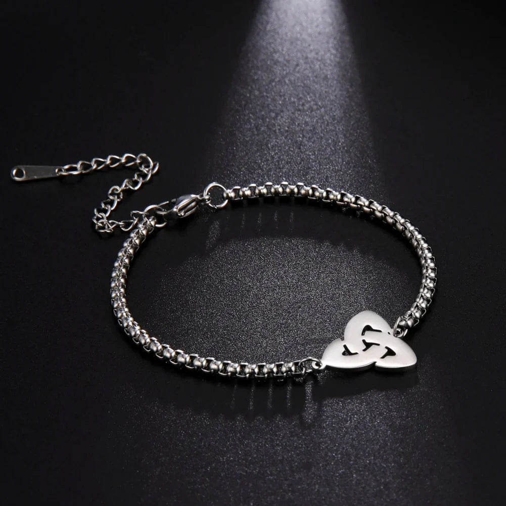 Trinity Knot Irish Triquetra Bracelet Silver