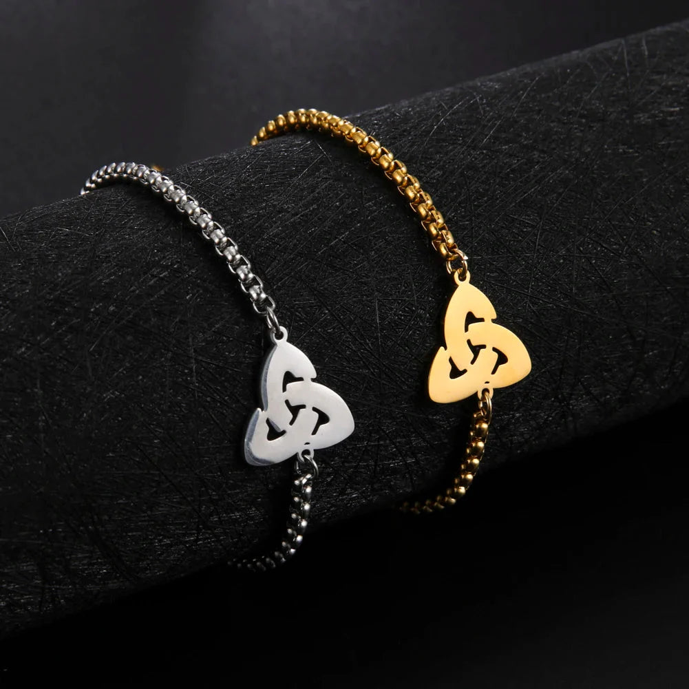 Trinity Knot Irish Triquetra Bracelet Silver