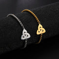 Trinity Knot Irish Triquetra Bracelet Silver