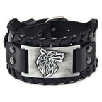 Viking Fenrir Wolf Bracelet in Silver