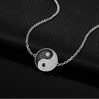 Yin Yang Bracelet with Rhinestones