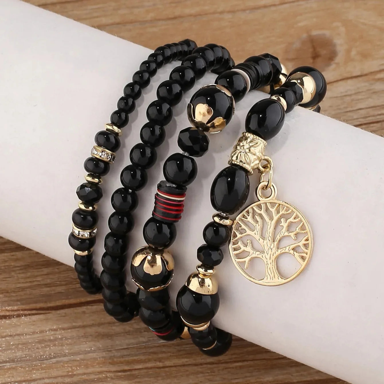 Bracelets with black Tree of Life