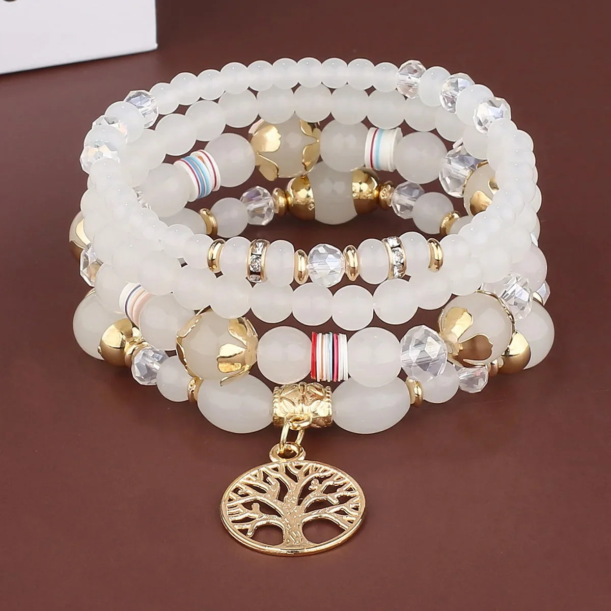 Bracelets with white Tree of Life