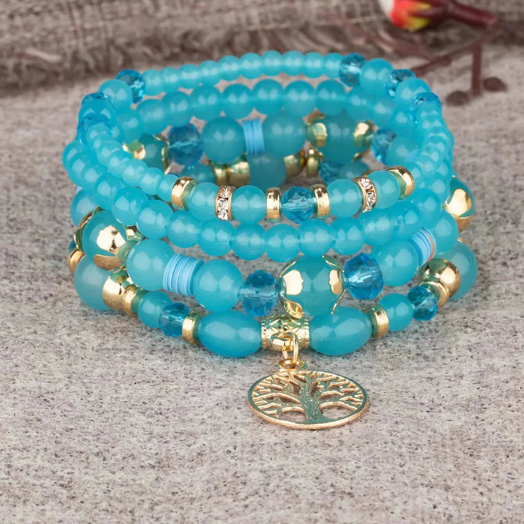 Bracelets with blue Tree of Life