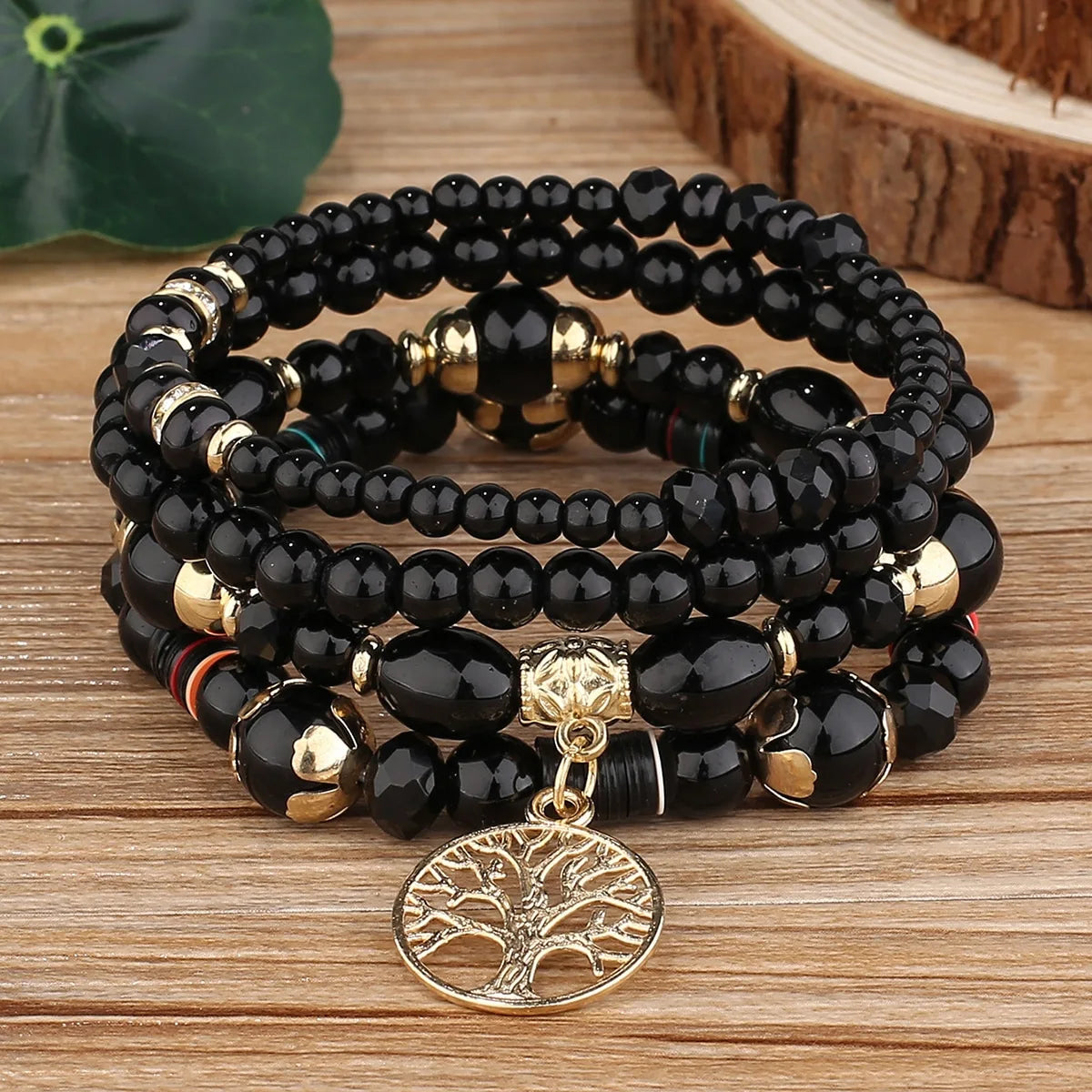 Bracelets with black Tree of Life