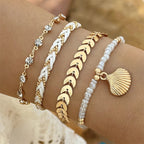Bohemian-Style White Bracelets