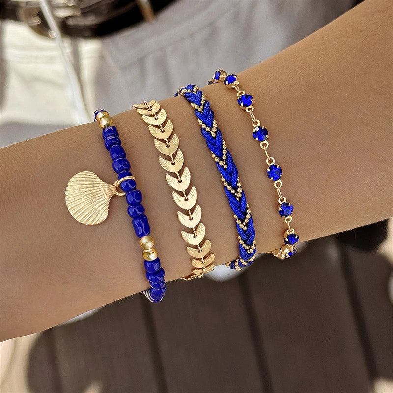 Bohemian-Style Blue Bracelets