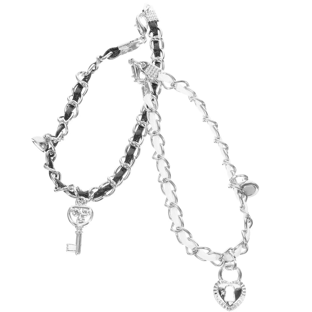 Couple key and lock bracelets