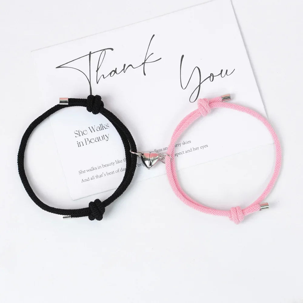 Bracelets for Couples and Friends Magnetic Heart Link Bracelet 2