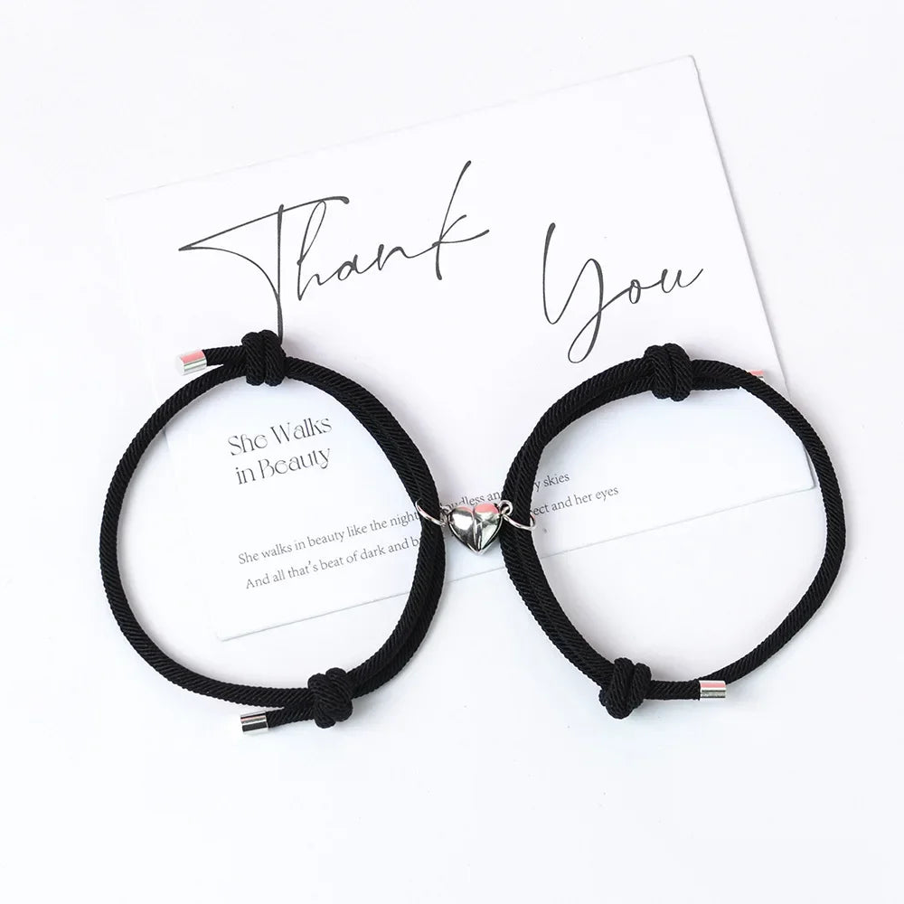 Bracelets for Couples and Friends Magnetic Heart Link Bracelet 5