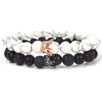 Bracelets for Couples Curb Chain Crown King & Queen