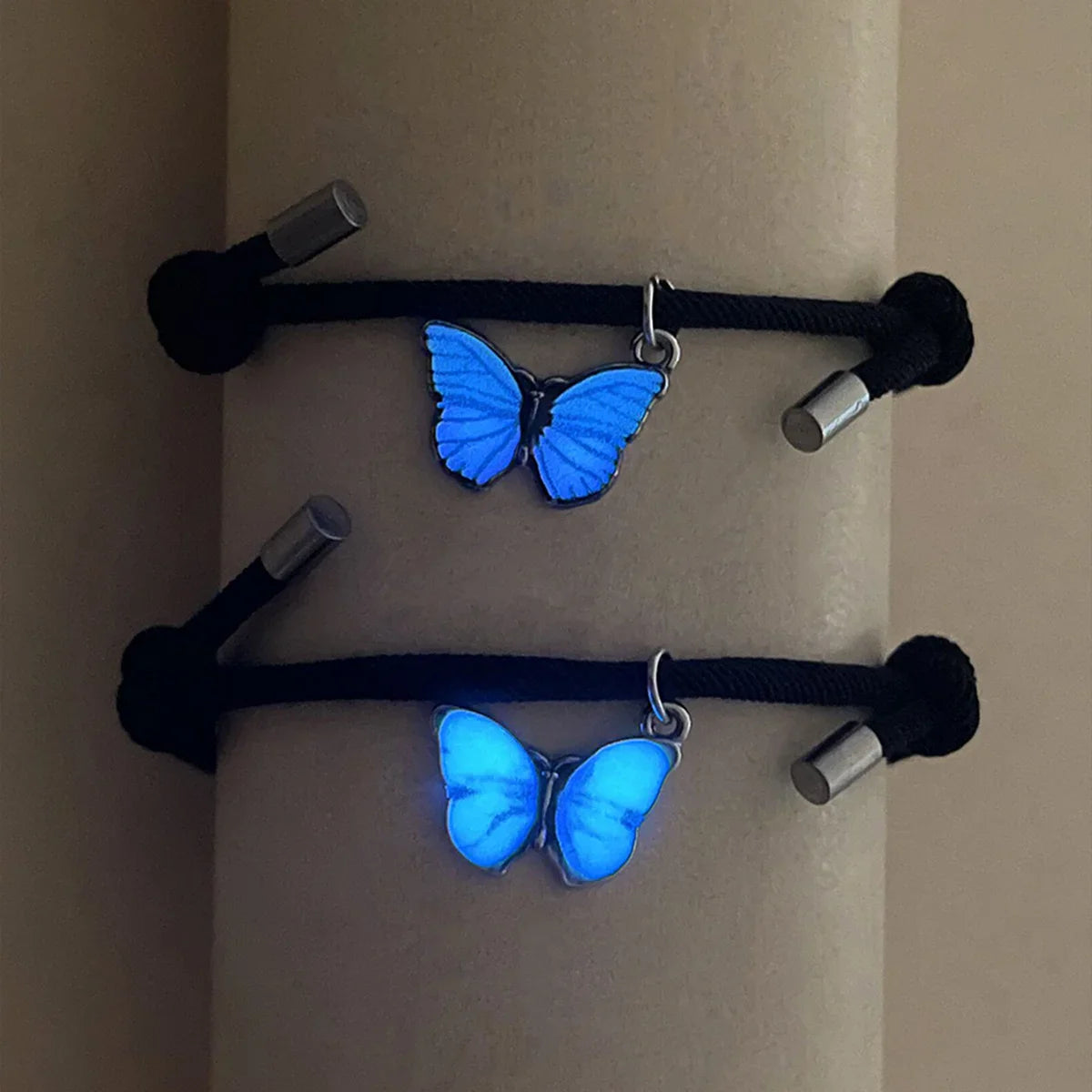 Couples' Bracelets Glow Butterfly ID Bracelets