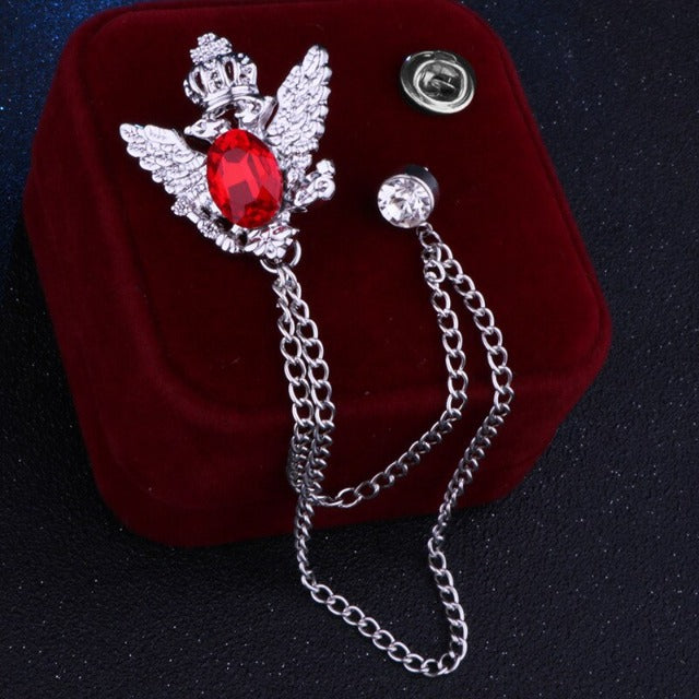 Bird Lapel Pin – Elegant Suit Brooch