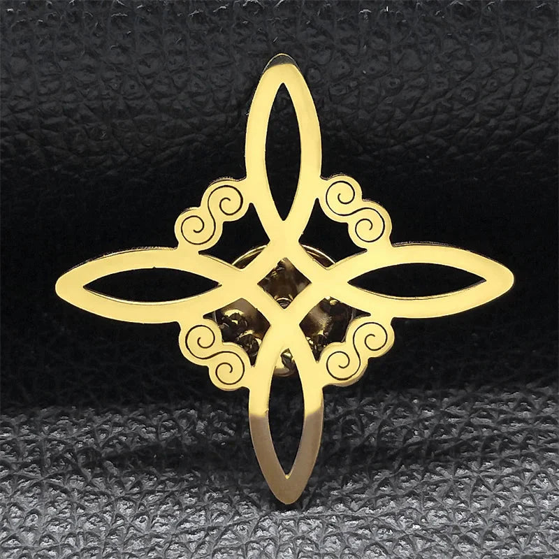 Witch Knot Brooch Wiccan Protection Pins