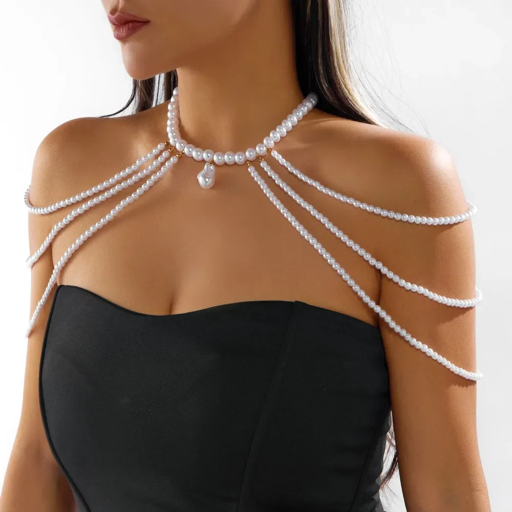 Women's shoulder chain - Clavicle & shoulder jewelry