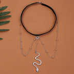 Serpent Leg Thigh Chain - Women's Thigh Body Jewelry Silver