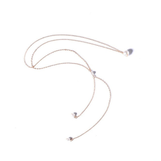 Back Chain with Pearls for Women