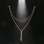 Back Chain Necklace Dorsal Ornament for Women gold