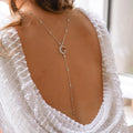 Back Chain Necklace Ornamental Backpiece for Women Moon