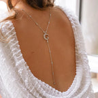 Back Chain Necklace Ornamental Backpiece for Women Moon