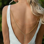 Back Chain Necklace Dorsal Ornament for Women gold
