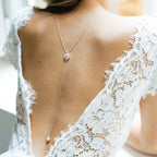 Round Back Chain Back Necklace Women's Back Ornament rose gold