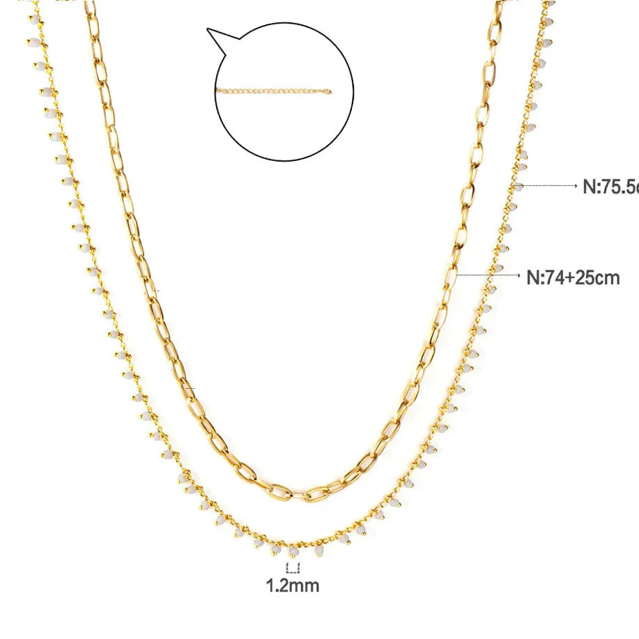 White pearl hip chain - waist and belly jewelry for women