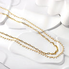 White pearl hip chain - waist and belly jewelry for women