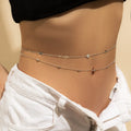 Hip Chain - Women's Waist and Belly Jewelry silver