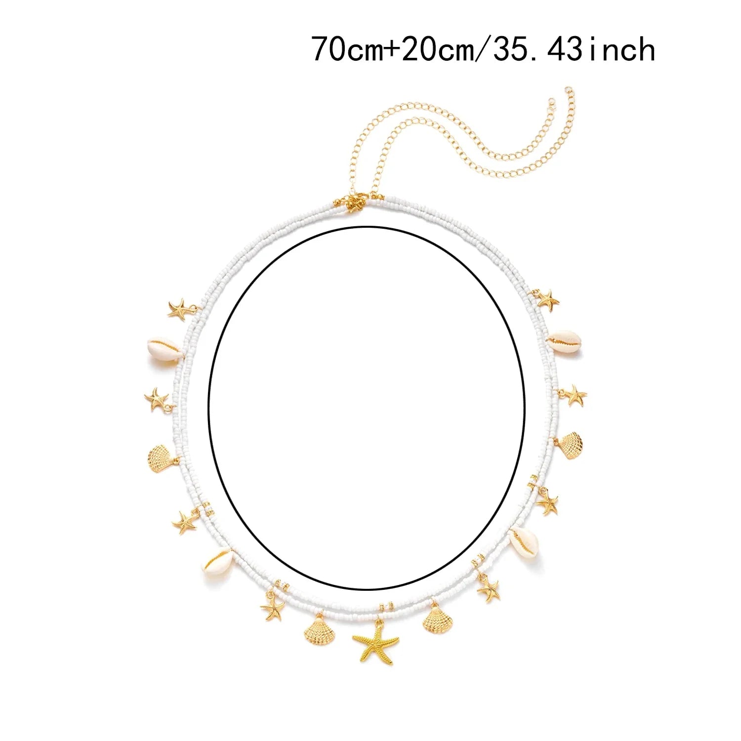 Shell hip chain - waist and belly jewelry for women