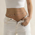 Hip Chain and Waist Jewel - Women's Belly Ornament silver