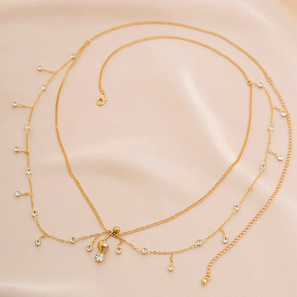 Hip and navel chain - waist and belly jewelry for women 