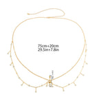Hip and navel chain - waist and belly jewelry for women