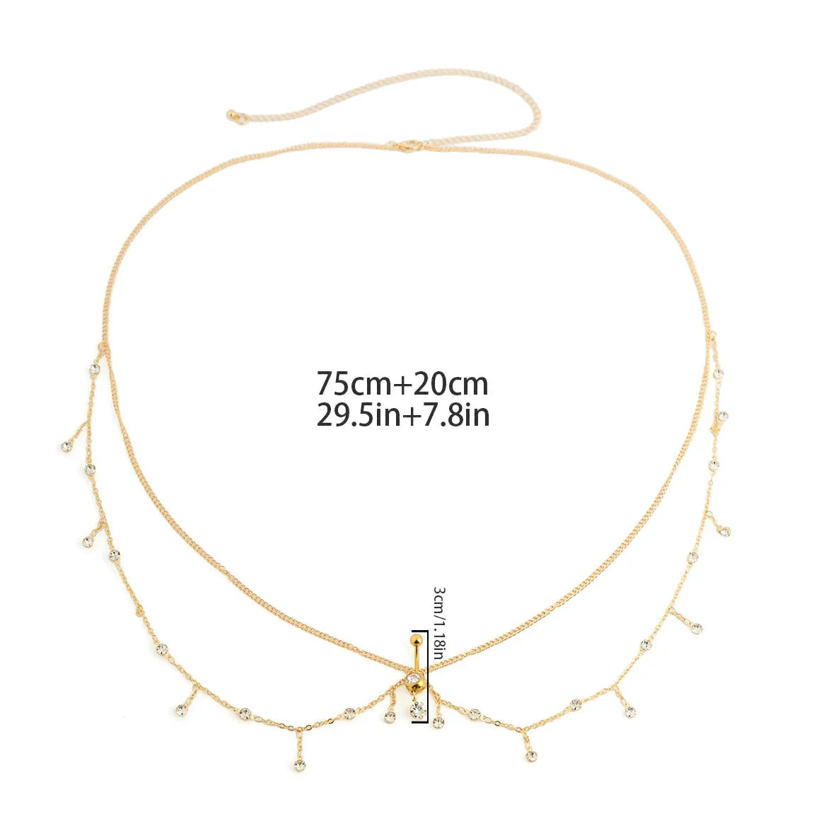 Hip and navel chain - waist and belly jewelry for women