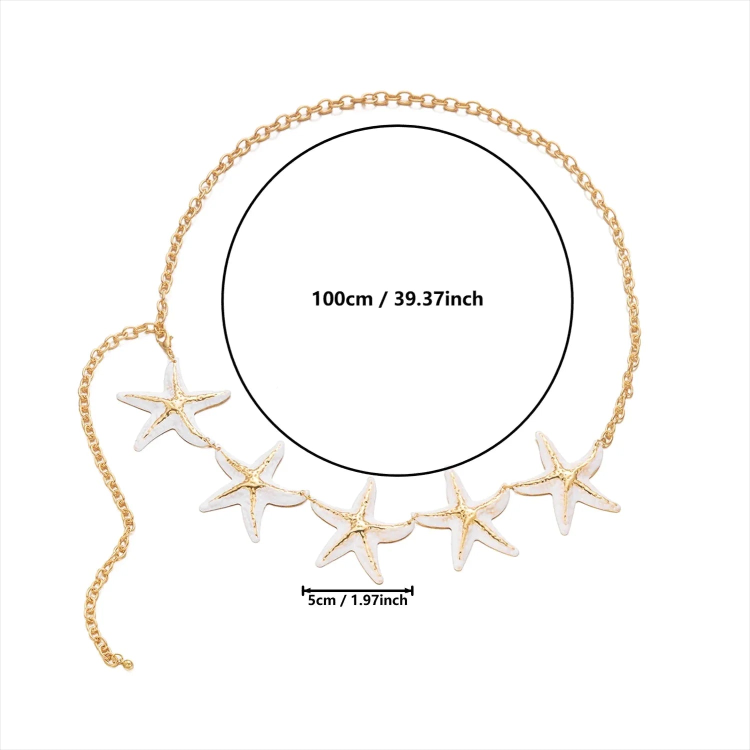 Starfish hip chain - waist and belly jewelry for women