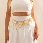 Oriental-style hip chain - waist and belly jewelry for women or