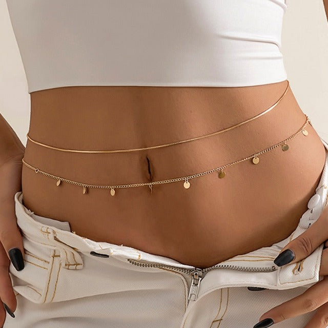 Women's Waist Chain Gold & Silver gold