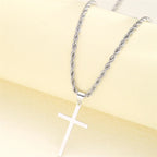 Women's Cross Chain & Pendant Silver