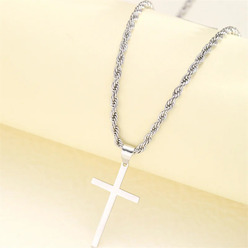 Women's Cross Chain & Pendant Silver